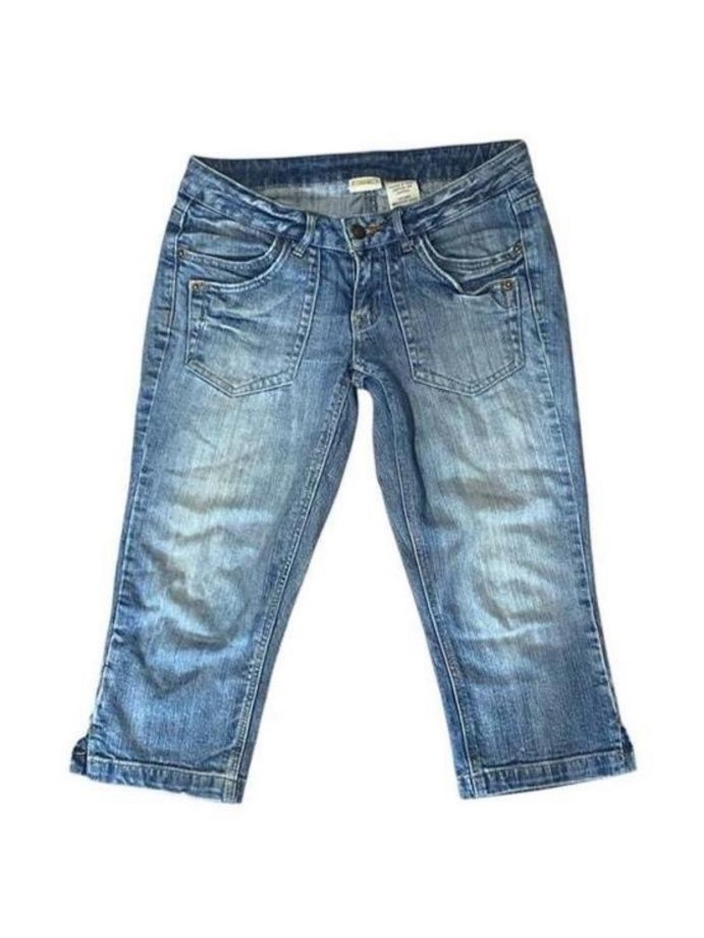 725 originals low rise blue capri jeans